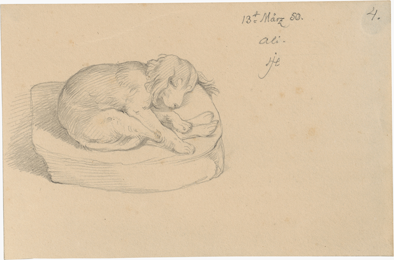 Lot 6677, Auction 128, Hübner, Julius, Der Familienhund Ali, schlafend
