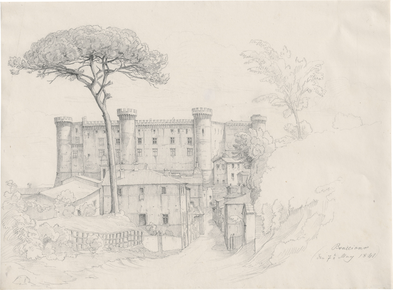 Lot 6708, Auction 128, Hallmann, Anton, Blick auf das Castello Odescalchi in Bracciano in Latium