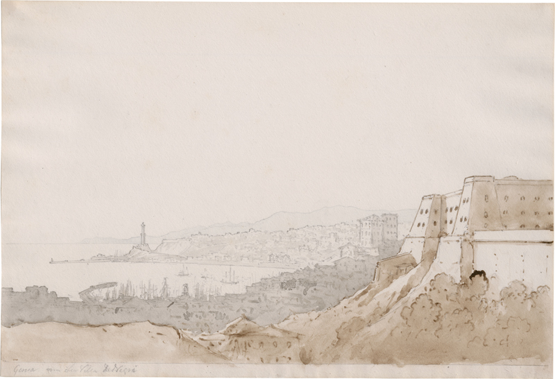 Lot 6720, Auction  128, Catel, Franz Ludwig, Blick auf den Hafen von Genua von der Villetta Di Negro