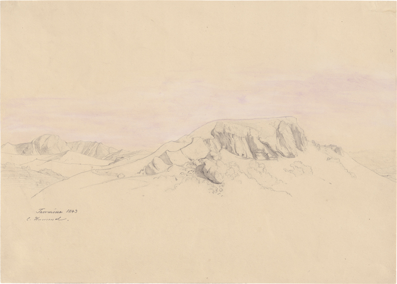 Lot 6726, Auction 128, Hummel, Carl Maria Nikolaus, Karge Gebirgslandschaft bei Taormina