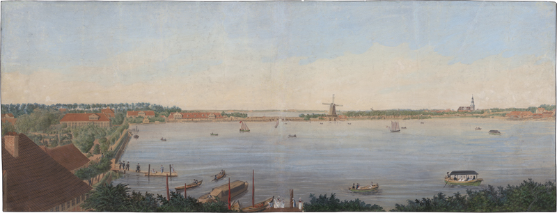 Lot 6753, Auction  128, Suhr, Peter - nach, Jungfernstieg in Hamburg: Blick über die Binnenalster nach Norden