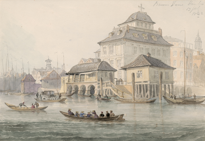 Lot 6755, Auction 128, Schetky, John Christian, Das Baumhaus im Hamburger Hafen