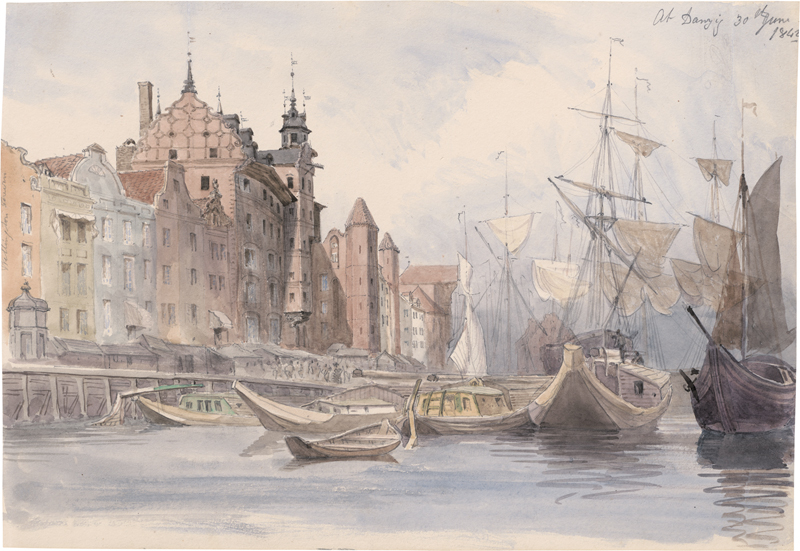 Lot 6756, Auction  128, Schetky, John Christian, Ansicht des Hafens von Danzig