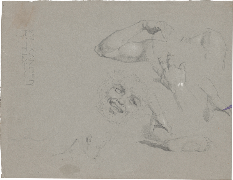 Lot 6792, Auction 128, Rothaug, Alexander, Studienblatt mit dem Kopf eines Kentauren