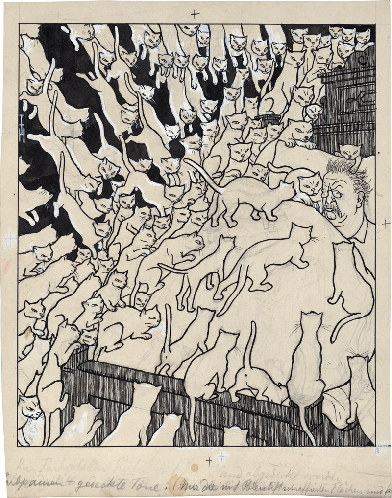 Lot 6804, Auction 128, Heine, Thomas Theodor, Präsident Roosevelts Alpdrücken: Die Japaner kommen!