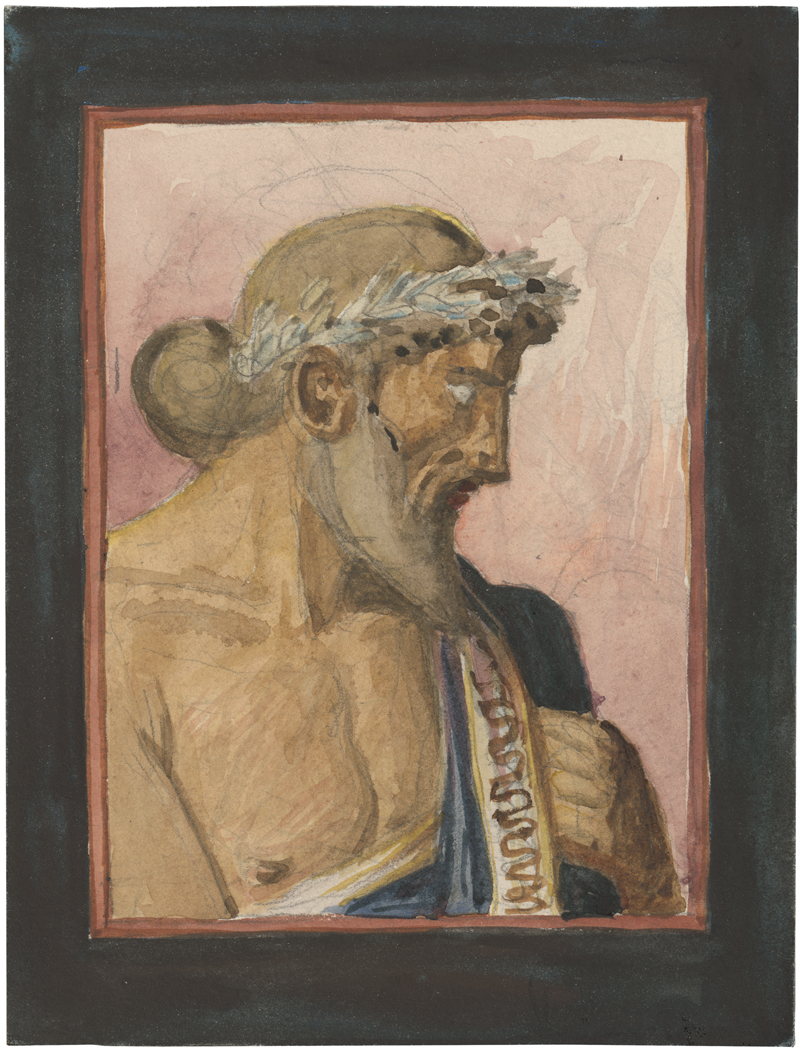 Lot 6805, Auction 128, Schneider, Sascha, Antiker Held mit Lorbeerkranz