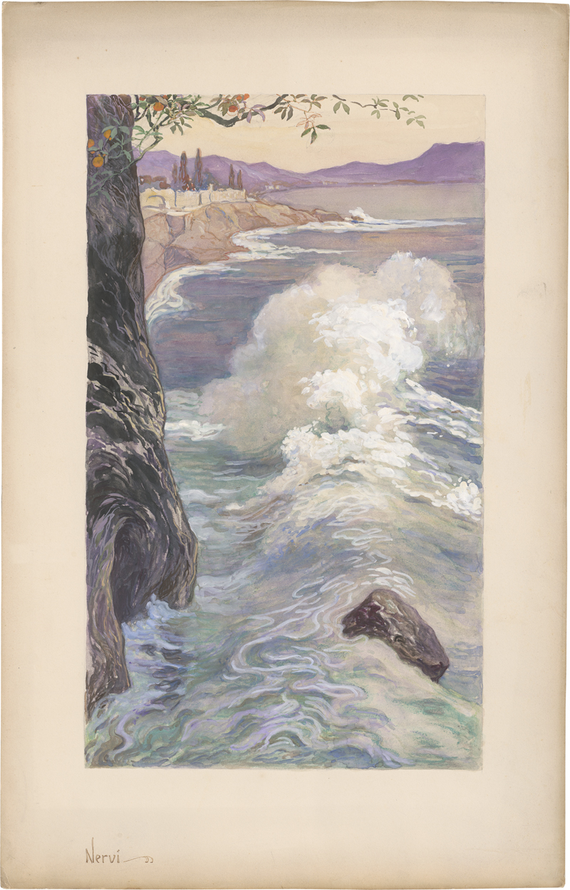 Lot 6806, Auction 128, Olms, Gustav, An der Küste von Nervi
