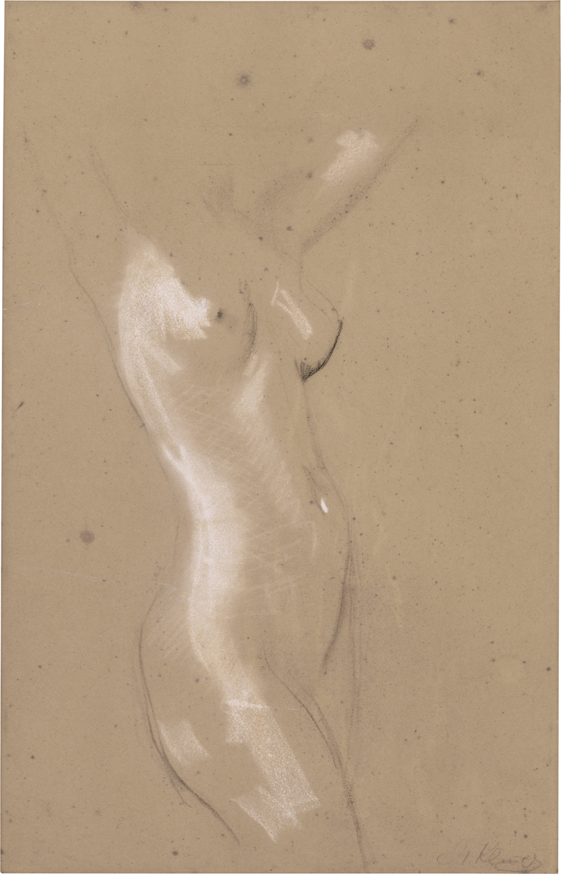 Lot 6810, Auction 128, Klinger, Max, Studie zu einem stehenden weiblichen Akt