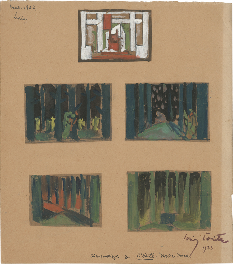 Lot 7011, Auction 128, Corinth, Lovis, Bühnenskizzen für Eugene O'Neills Kaiser Jones