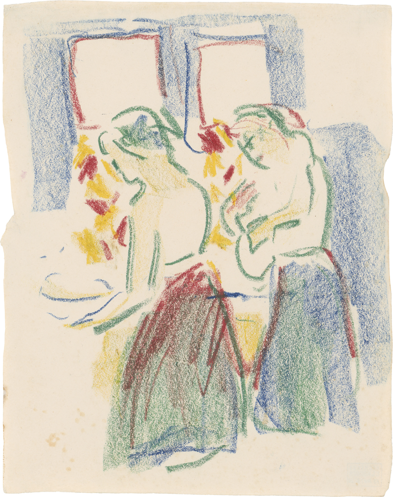 Lot 7036, Auction 128, Kirchner, Ernst Ludwig, Zwei Mädchen bei der Toilette