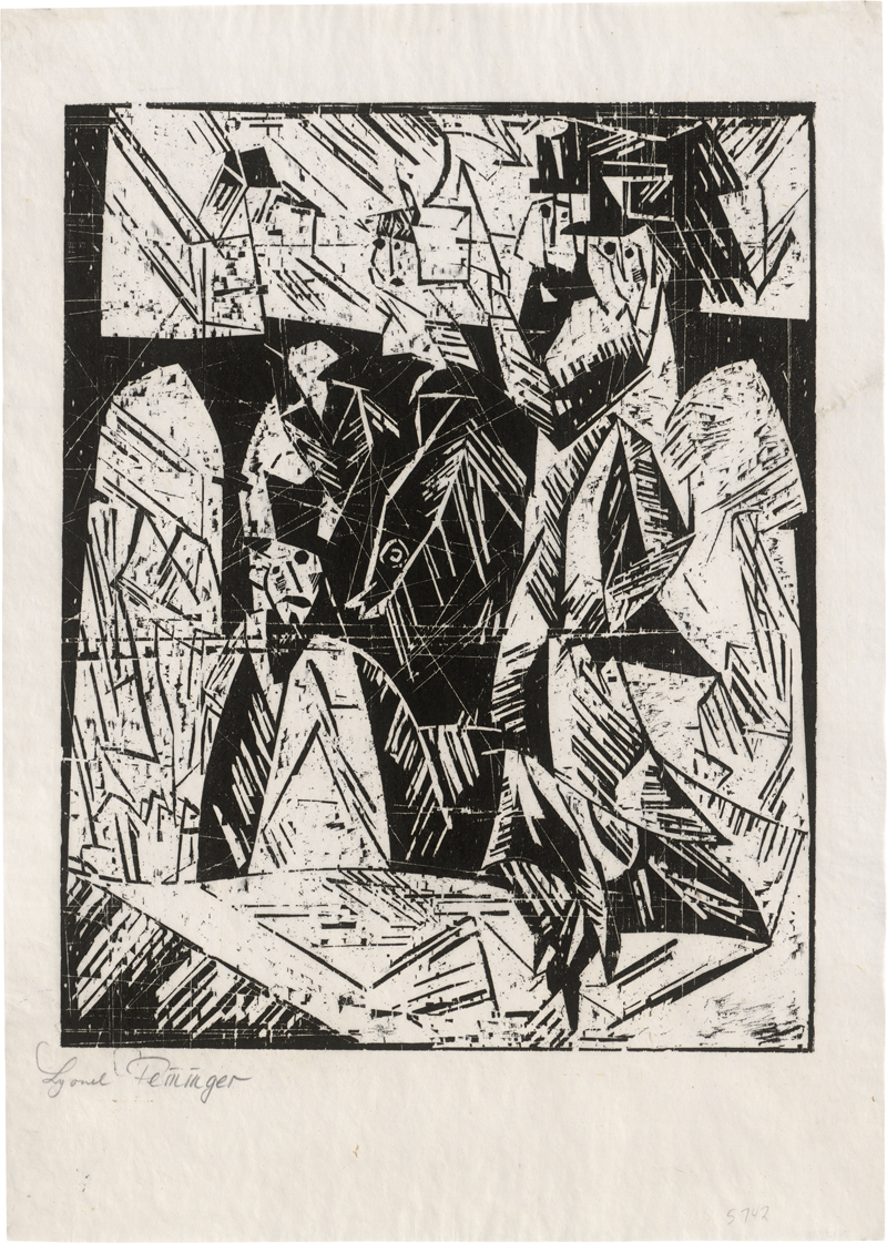 Lot 7047, Auction 128, Feininger, Lyonel, Spaziergänger