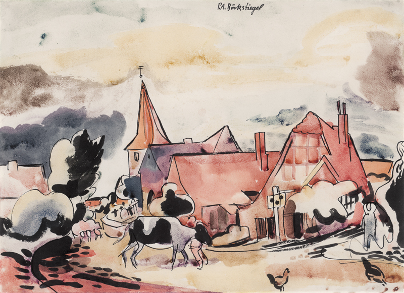 Lot 7053, Auction 128, Böckstiegel, Peter August, Bergkirchen am Steinhuder Meer