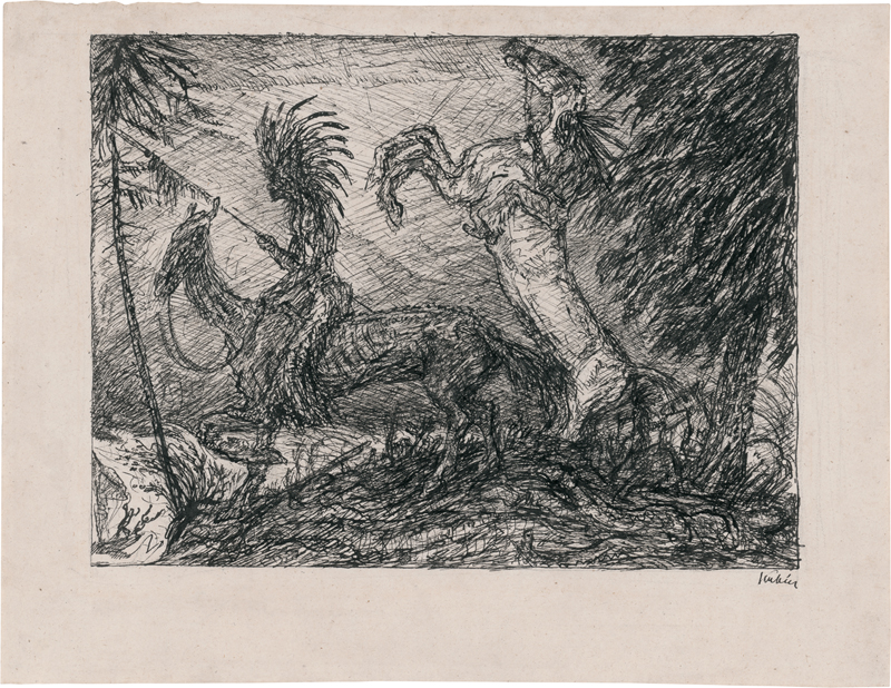 Lot 7064, Auction 128, Kubin, Alfred, Indianer
