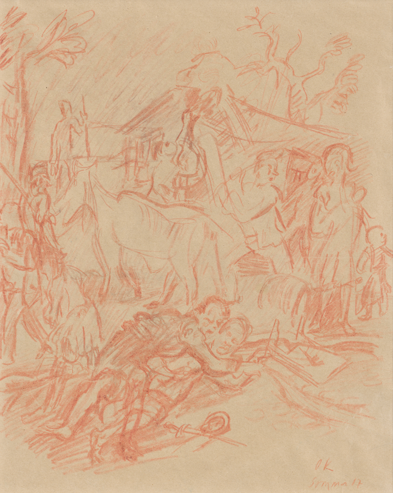 Lot 7071, Auction 128, Kokoschka, Oskar, Plündernde Soldaten