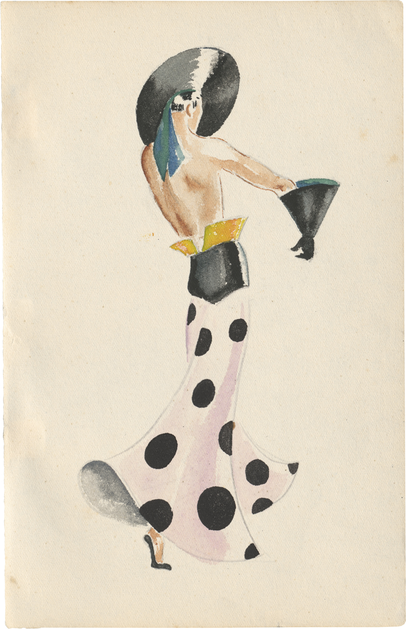 Lot 7119, Auction 128, Masjutin, Wassili Nikolajewitsch, Kostümentwurf für eine Dame, rückenfrei