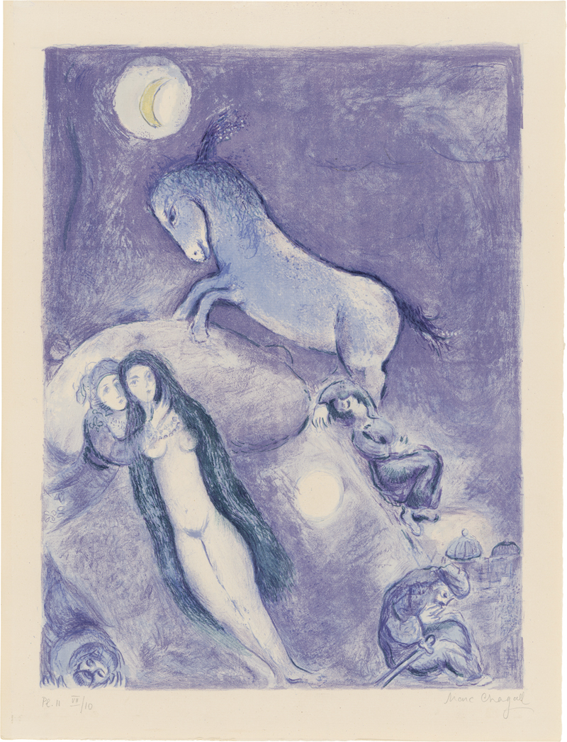Lot 7152, Auction 128, Chagall, Marc, Four Tales from the Arabian Nights, Plate 11