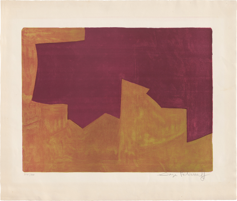 Lot 7201, Auction  128, Poliakoff, Serge, Composition lie-de-vin et orange