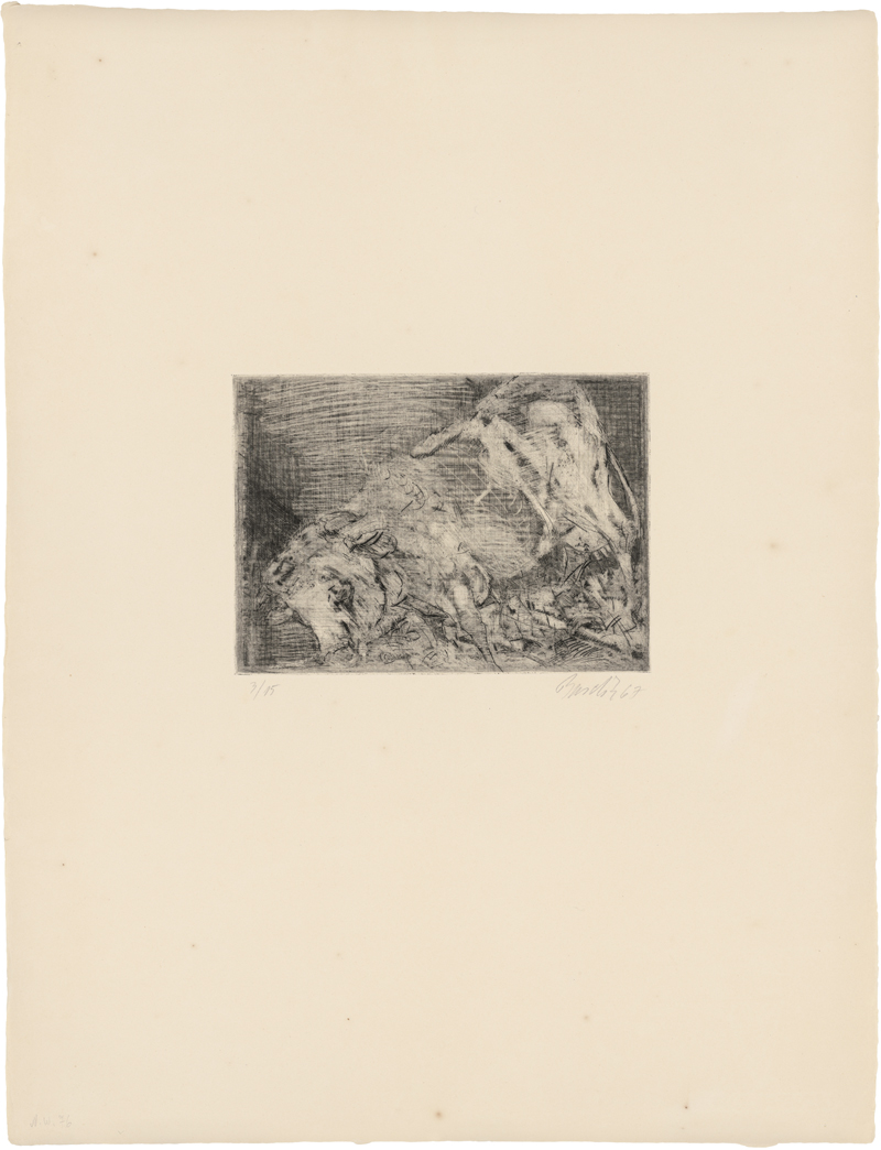 Lot 7278, Auction 128, Baselitz, Georg, Kuh abwärts