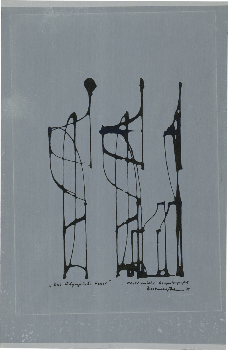 Lot 7289, Auction 128, Beckmann, Otto, Olympisches Feuer. Elektronische Computergrafik
