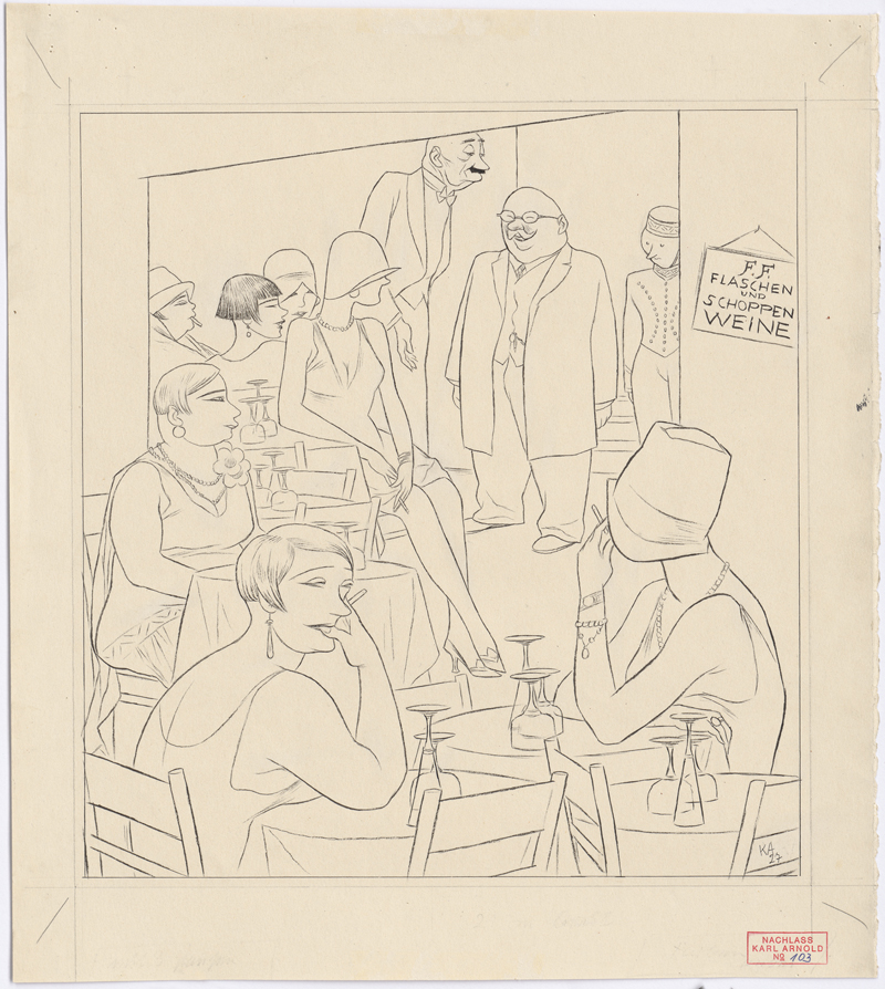 Lot 8004, Auction  128, Arnold, Karl, Damenüberzahl in der Bar