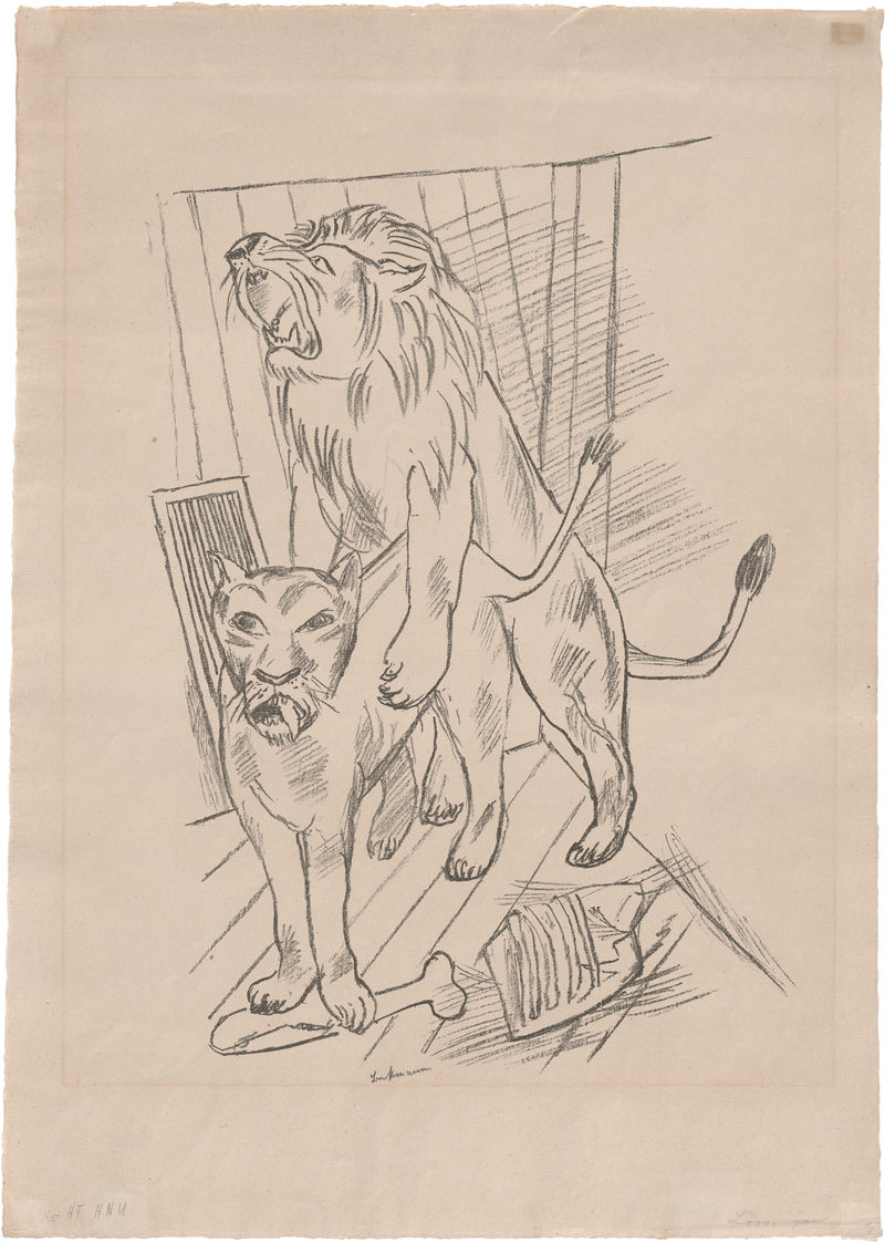 Lot 8009, Auction  128, Beckmann, Max, Löwenpaar