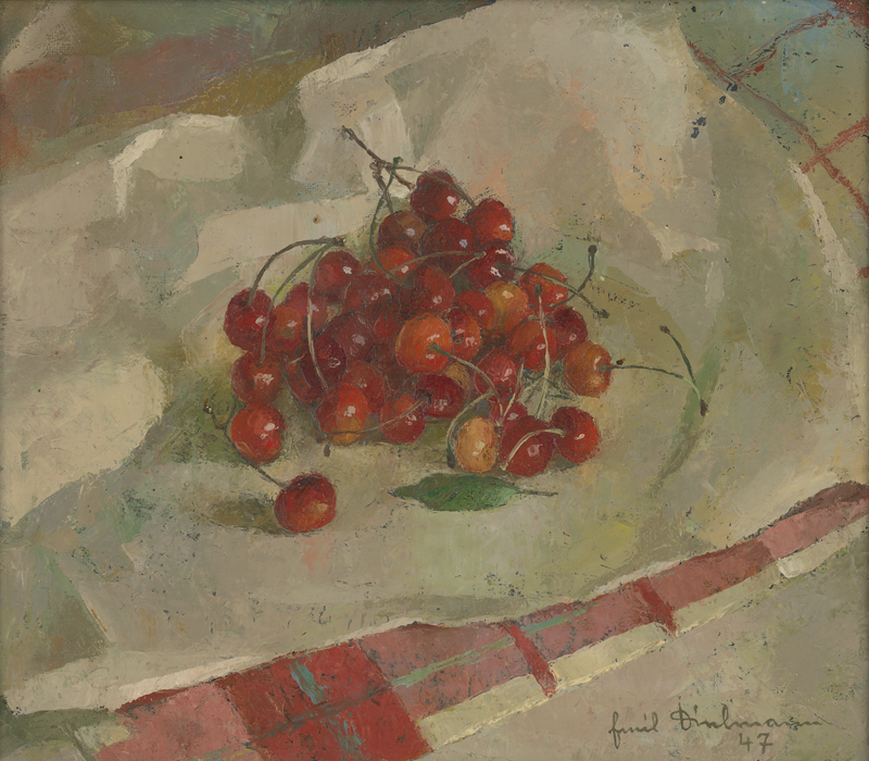 Lot 8026, Auction  128, Dielmann, Emil, Kirschen auf weißem Tuch