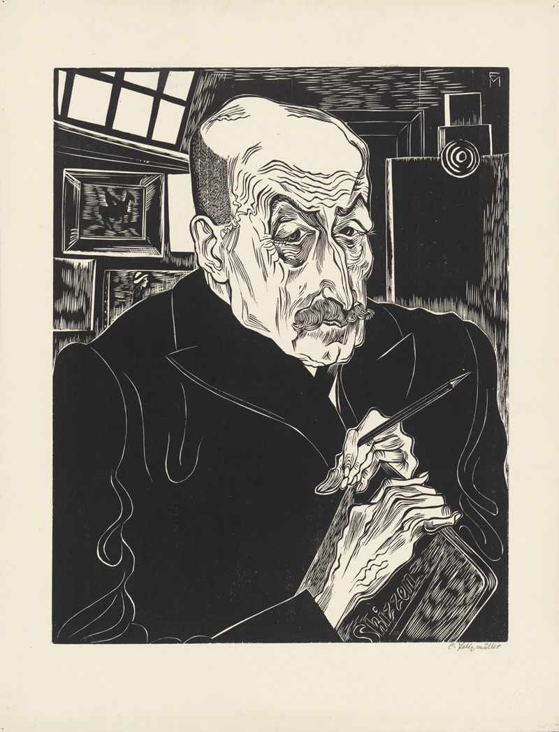 Lot 8030, Auction 128, Felixmüller, Conrad, Bildnis Max Liebermann