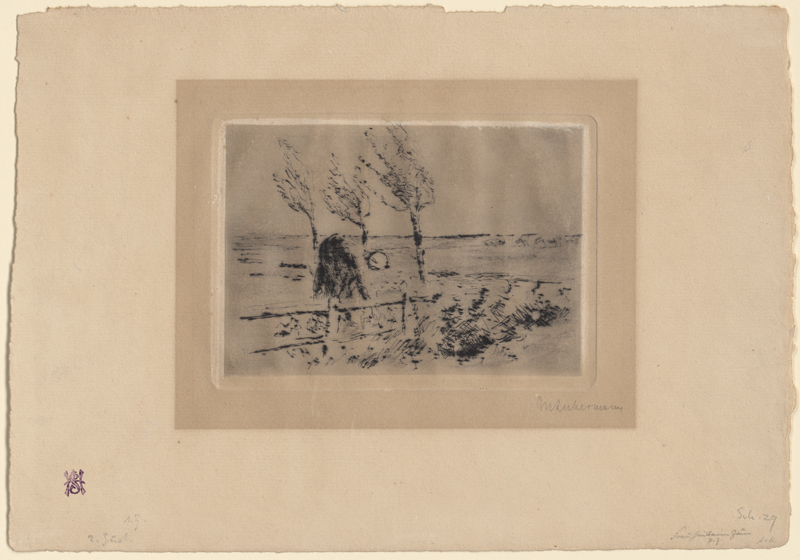 Lot 8059, Auction 128, Liebermann, Max, Landschaft mit Zaun