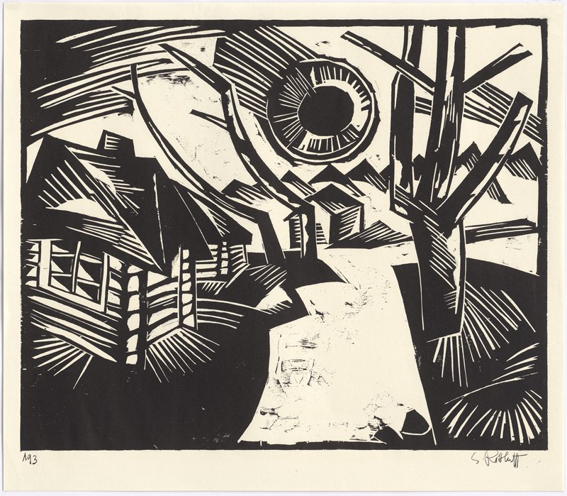 Lot 8117, Auction 128, Schmidt-Rottluff, Karl, Russische Landschaft mit Sonne
