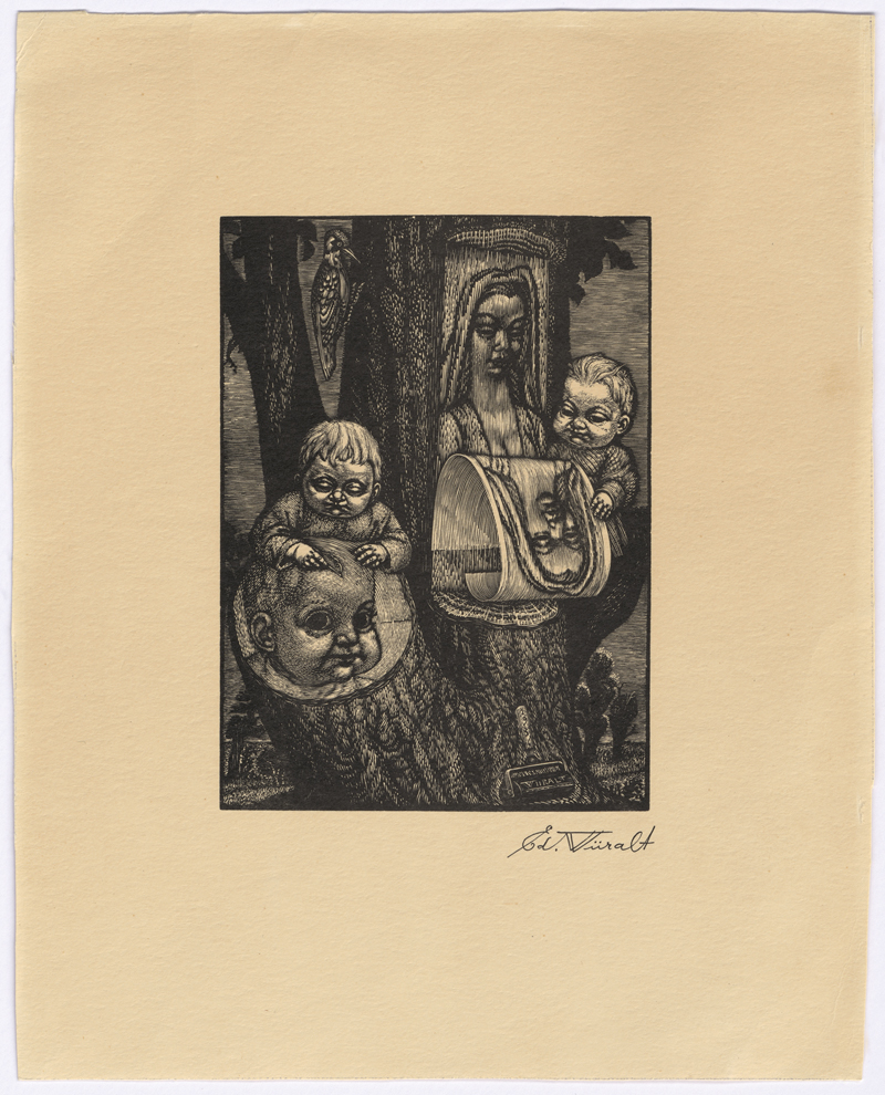 Lot 8141, Auction 128, Wiiralt, Eduard, Puulõike sünd (Die Geburt des Holzschnitts)