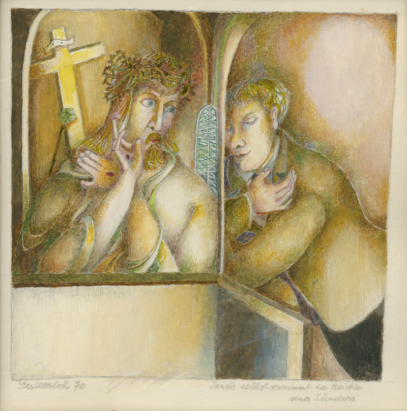 Lot 8230, Auction  128, Gütersloh, Albert Paris, Jesus selbst vernimmt die Beichte eines Sünders