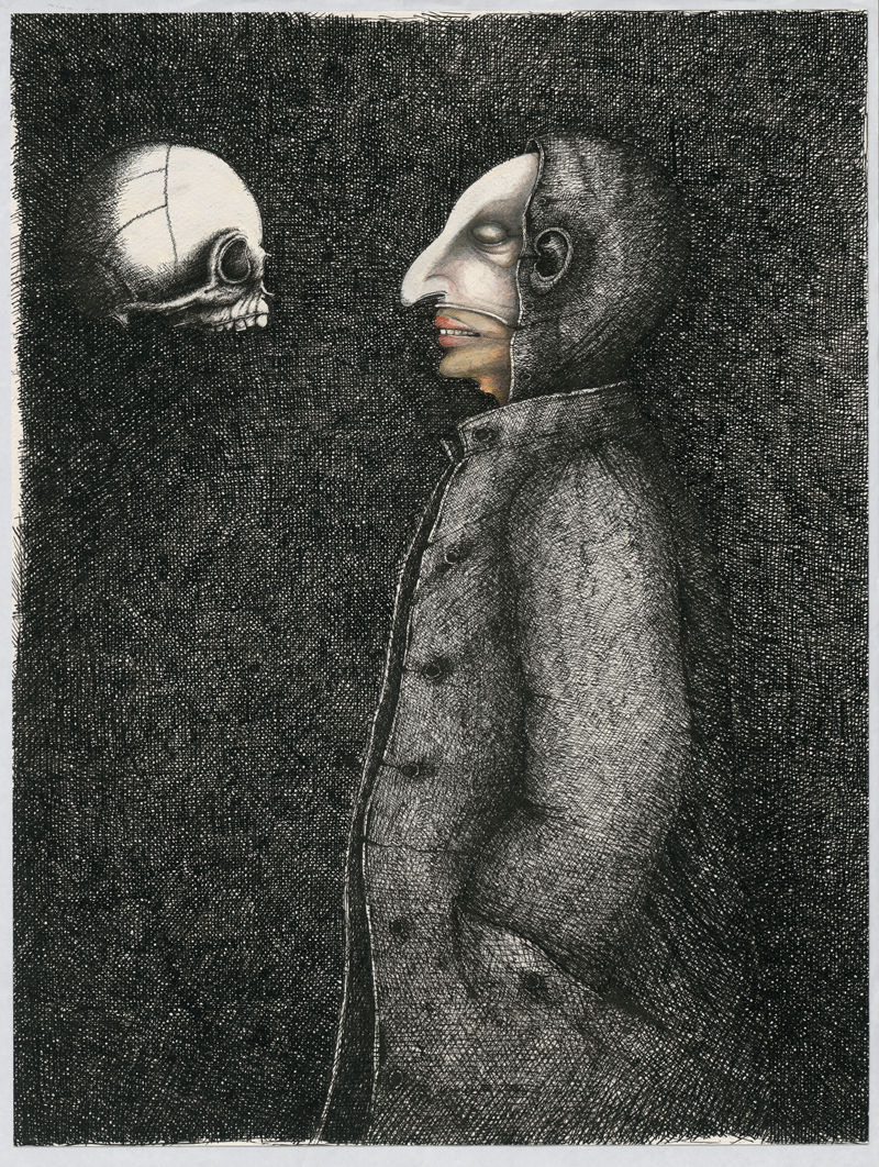 Lot 8266, Auction 128, Kamieniarz, Piotr, Passion; Wolf; Maske und Schädel