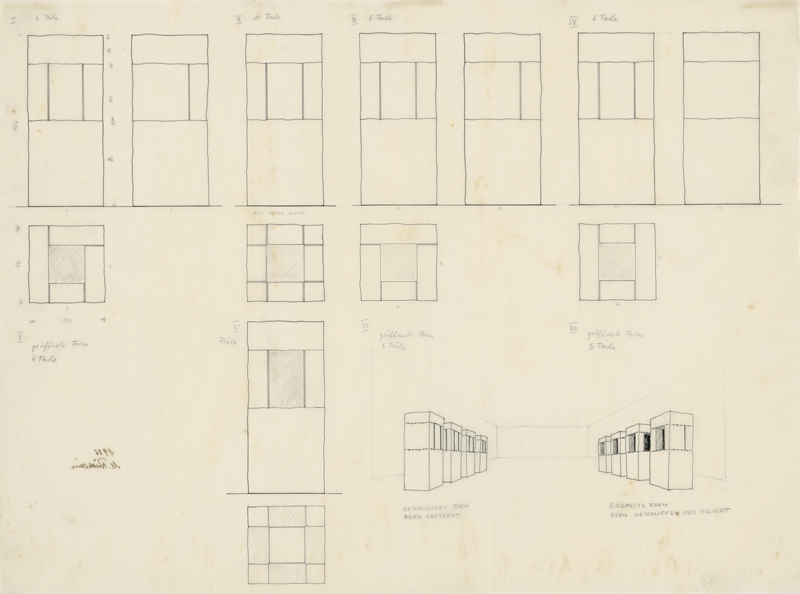 Lot 8333, Auction 128, Rückriem, Ulrich, Geöffnete und geschlossene Formen (15 Skulpturenstudien)
