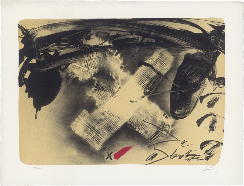 Lot 8359, Auction 128, Tàpies, Antoni, X de tissu